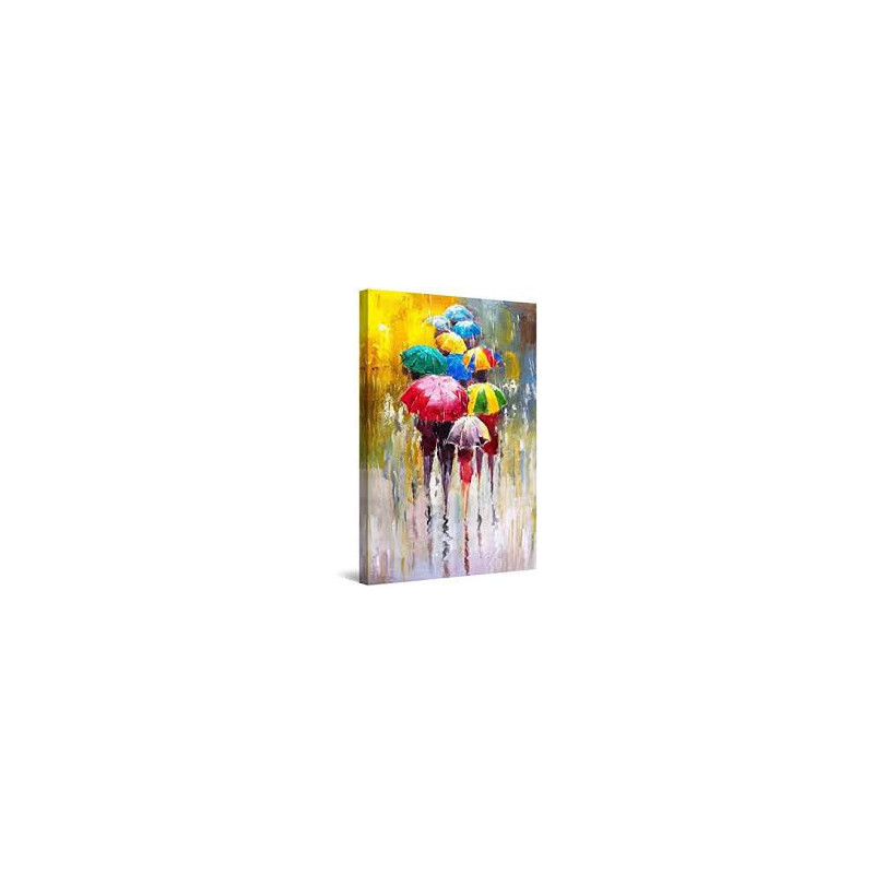 Impression Sur Toile Parapluies ColorÃ©s Peinture Heureuse