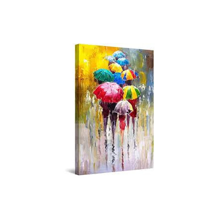 Impression Sur Toile Parapluies ColorÃ©s Peinture Heureuse